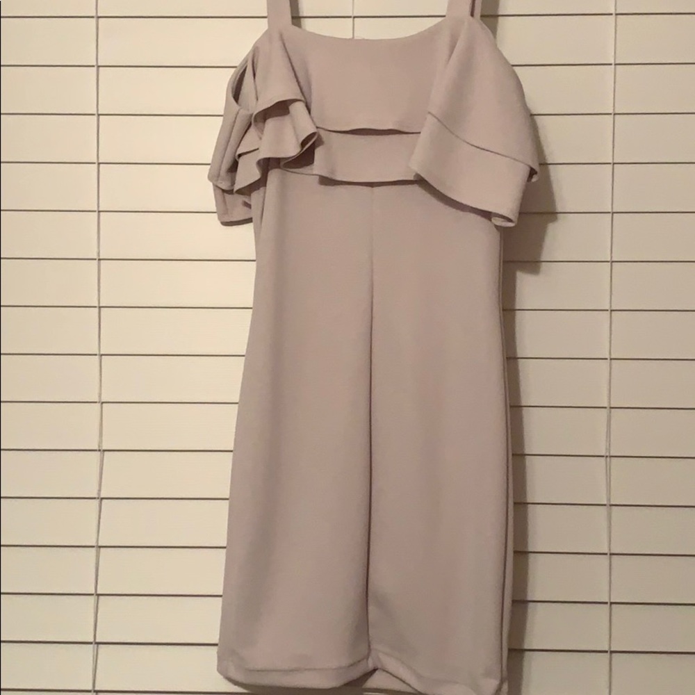 NEW Cream Ruffle Dress - Picture 7 of 7